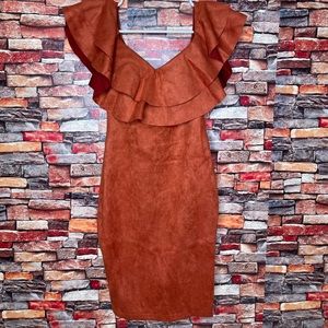 Light brown dress with flares